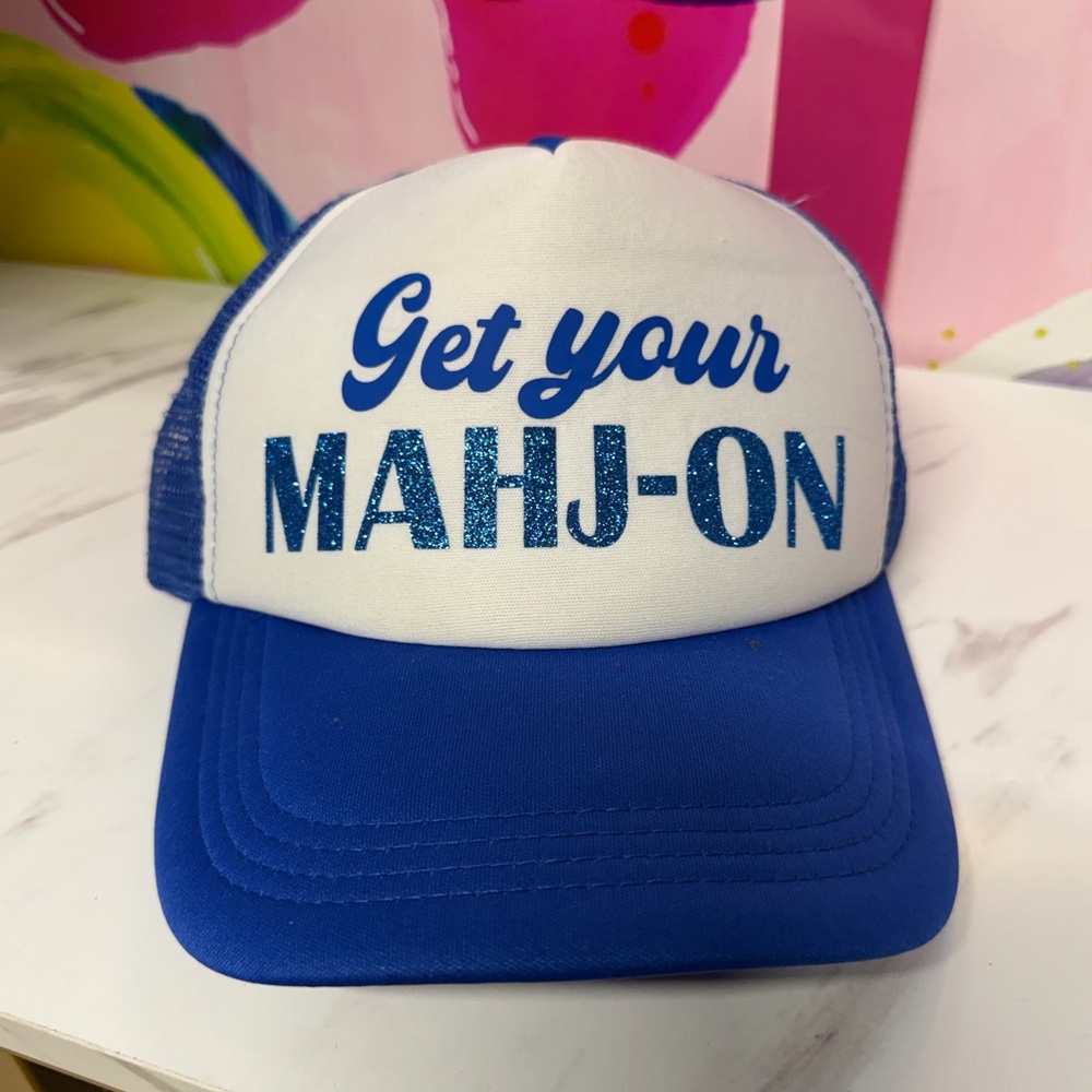 Blue and White Trucker Hat